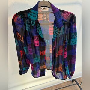 TEDDI BLOUSE BUTTON DOWN WOMENS SIZE 12